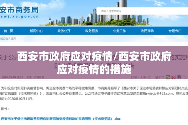 西安市政府应对疫情/西安市政府应对疫情的措施