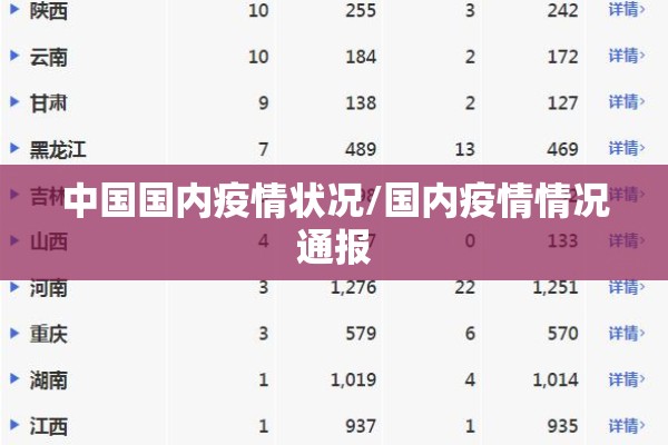 中国国内疫情状况/国内疫情情况通报