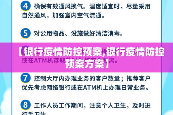 【银行疫情防控预案,银行疫情防控预案方案】