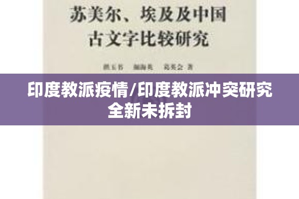 印度教派疫情/印度教派冲突研究全新未拆封