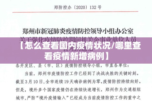【怎么查看国内疫情状况/哪里查看疫情新增病例】