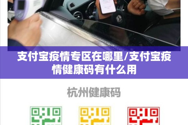 支付宝疫情专区在哪里/支付宝疫情健康码有什么用
